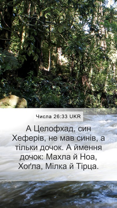 Числа 26:33 UKR Bible Verse Image