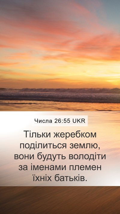 Числа 26:55 UKR Bible Verse Image