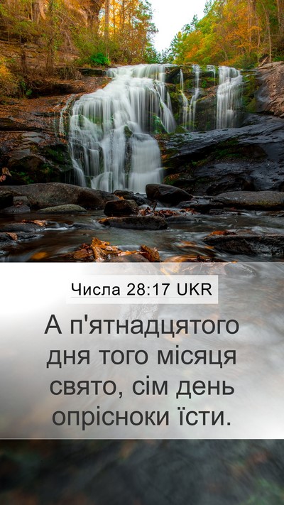 Числа 28:17 UKR Mobile Phone Wallpaper - А п'ятнадцятого дня того - Mobile Bible Verse Wallpaper