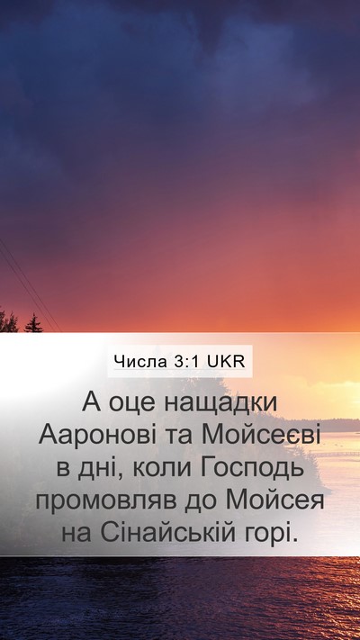 Числа 3:1 UKR Mobile Phone Wallpaper - А оце нащадки Ааронові та - Mobile Bible Verse Wallpaper