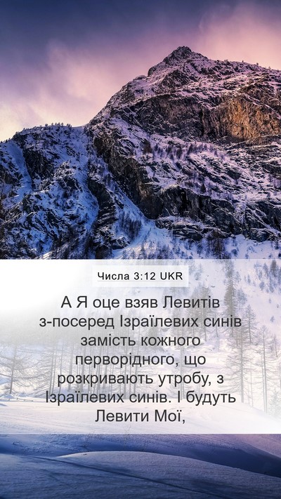 Числа 3:12 UKR Bible Verse Image