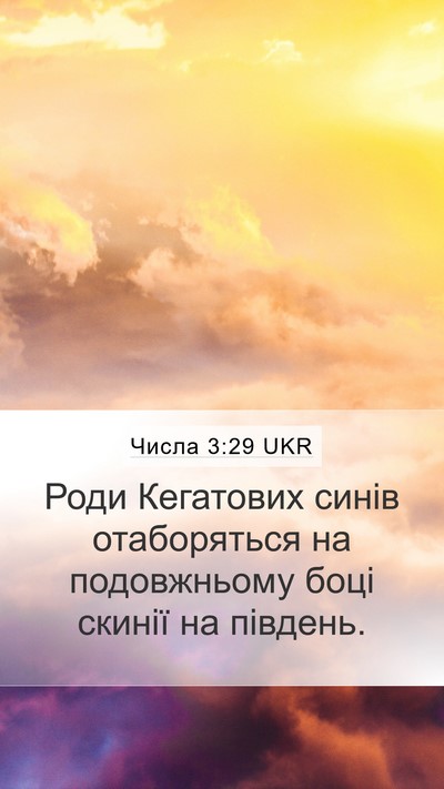 Числа 3:29 UKR Bible Verse Image
