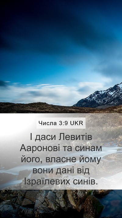 Числа 3:9 UKR Bible Verse Image