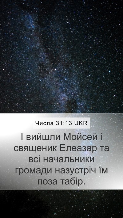 Числа 31:13 UKR Mobile Phone Wallpaper - І вийшли Мойсей і священик - Mobile Bible Verse Wallpaper