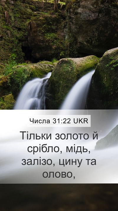 Числа 31:22 UKR Bible Verse Image