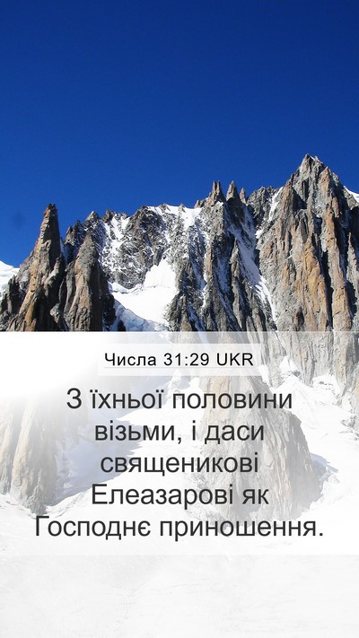 Числа 31:29 UKR Bible Verse Image