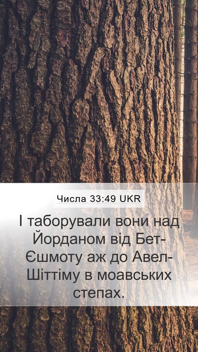 Числа 33:49 UKR Bible Verse Image