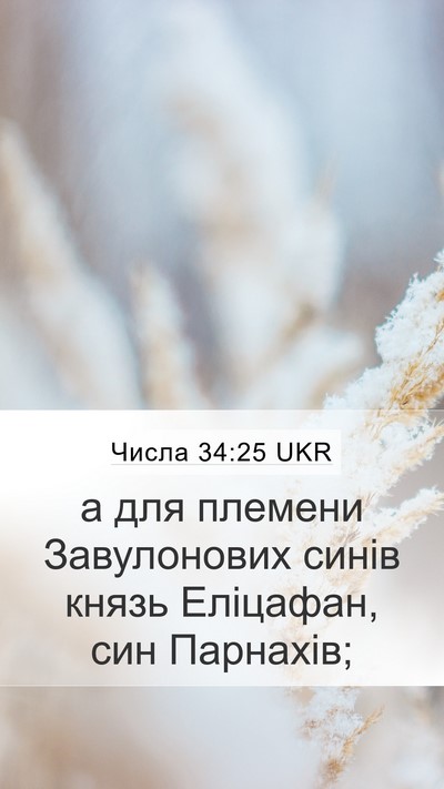 Числа 34:25 UKR Mobile Phone Wallpaper - а для племени Завулонових - Mobile Bible Verse Wallpaper