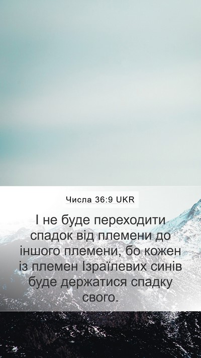 Числа 36:9 UKR Bible Verse Image