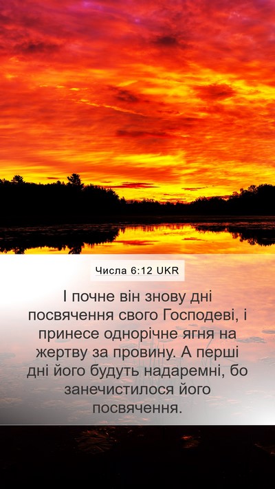 Числа 6:12 UKR Bible Verse Image