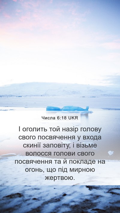 Числа 6:18 UKR Bible Verse Image