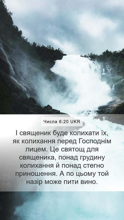 Числа 6:20 UKR Bible Verse Image