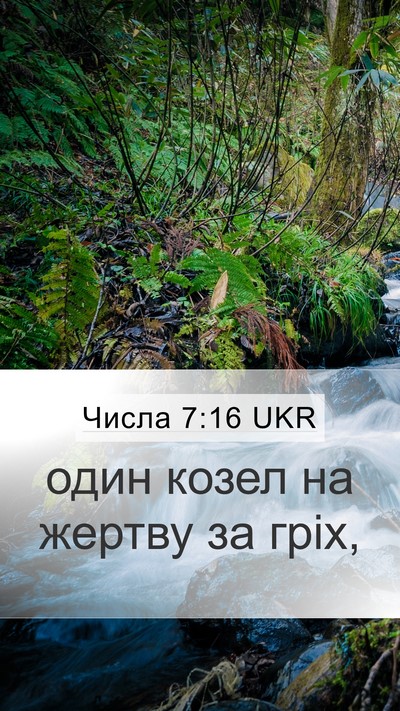 Числа 7:16 UKR Mobile Phone Wallpaper - один козел на жертву за - Mobile Bible Verse Wallpaper
