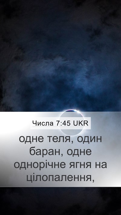 Числа 7:45 UKR Mobile Phone Wallpaper - одне теля, один баран, одне - Mobile Bible Verse Wallpaper