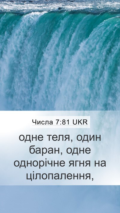 Числа 7:81 UKR Mobile Phone Wallpaper - одне теля, один баран, одне - Mobile Bible Verse Wallpaper