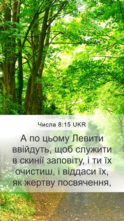 Числа 8:15 UKR Bible Verse Image