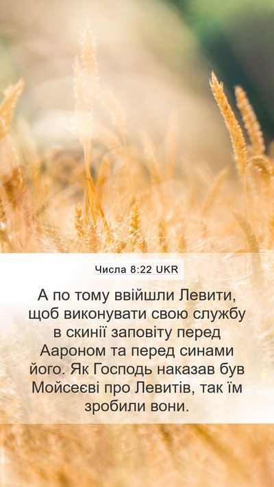 Числа 8:22 UKR Bible Verse Image