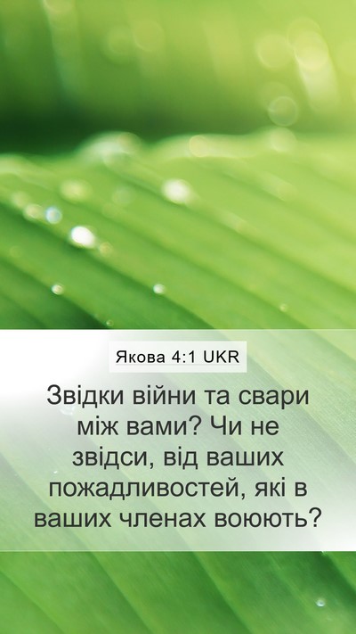 Якова 4:1 UKR Bible Verse Image