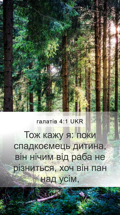 галатів 4:1 UKR Mobile Phone Wallpaper - Тож кажу я: поки - Mobile Bible Verse Wallpaper