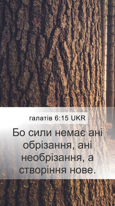 галатів 6:15 UKR Bible Verse Image