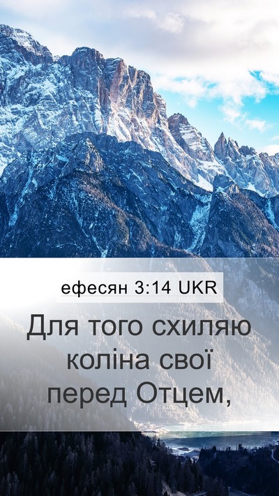 ефесян 3:14 UKR Bible Verse Image