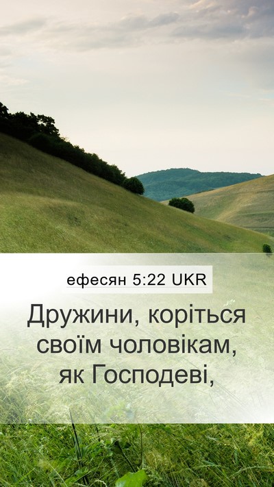ефесян 5:22 UKR Bible Verse Image