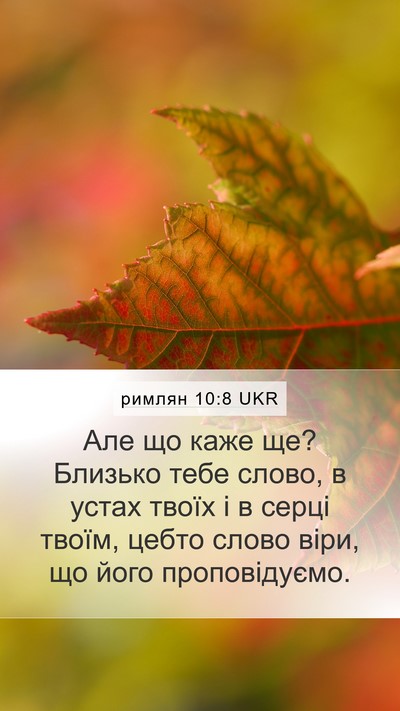 римлян 10:8 UKR Bible Verse Image