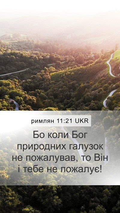 римлян 11:21 UKR Mobile Phone Wallpaper - Бо коли Бог природних - Mobile Bible Verse Wallpaper