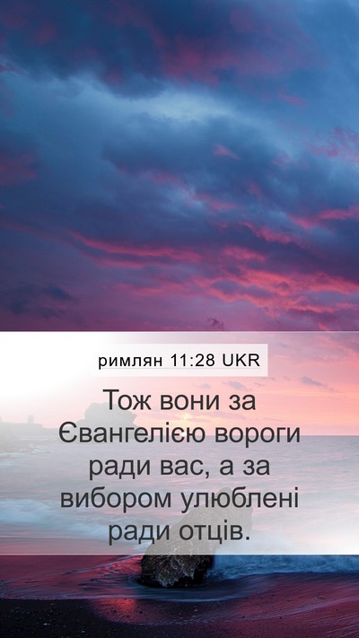 римлян 11:28 UKR Bible Verse Image