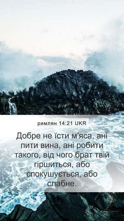 римлян 14:21 UKR Bible Verse Image