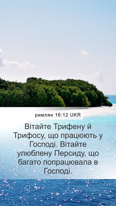 римлян 16:12 UKR Bible Verse Image