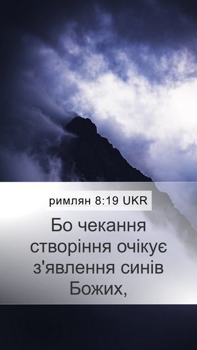 римлян 8:19 UKR Bible Verse Image