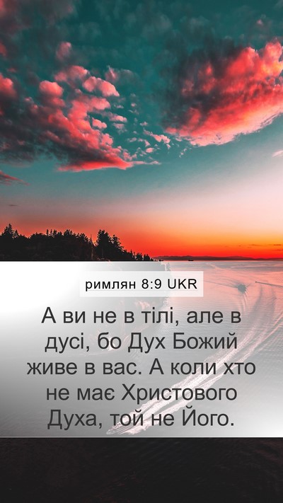 римлян 8:9 UKR Bible Verse Image