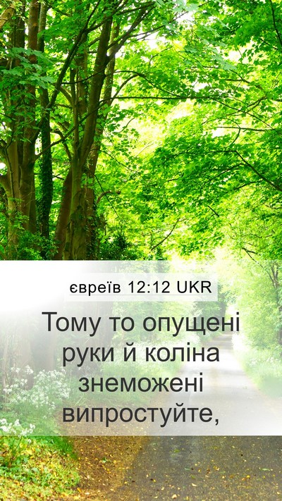 євреїв 12:12 UKR Bible Verse Image