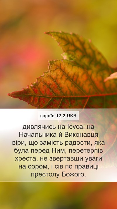 євреїв 12:2 UKR Bible Verse Image